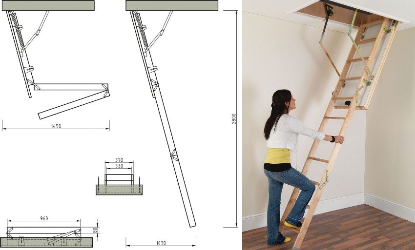Чердачная лестница с люком своими руками - инструкция по изготовлению