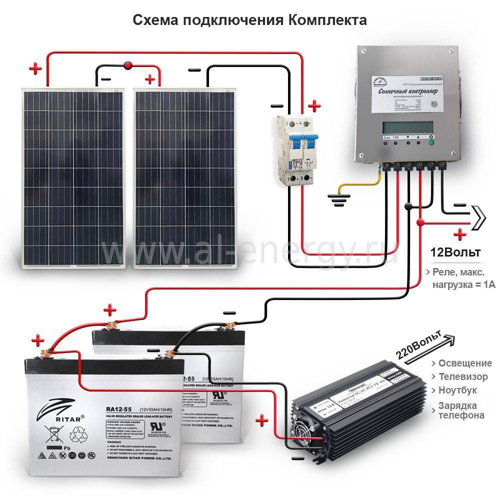 Аккумуляторы для солнечных батарей: выбор для зарядки автомобильного устройства, как правильно подключить, схема подключения к акб с контроллером