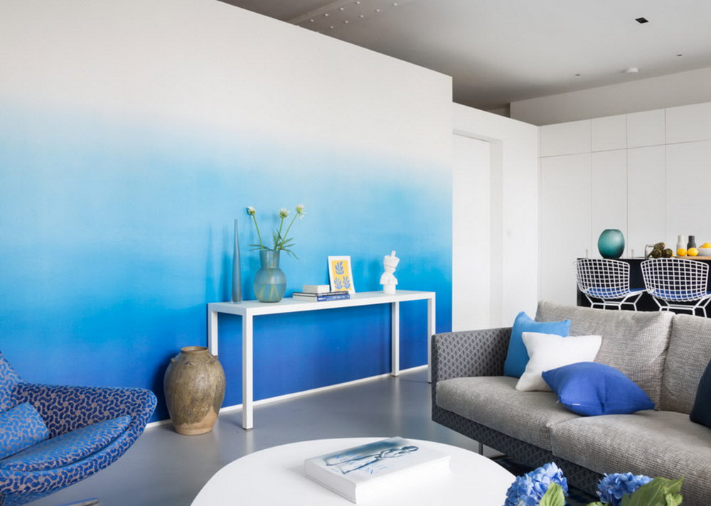 Синие стены в интерьере — сочетание, выбор стиля, отделки, мебели, штор и декора. 80 фото примеров оформления гостиной, детской, кухни, коридора, ванной в синей палитре