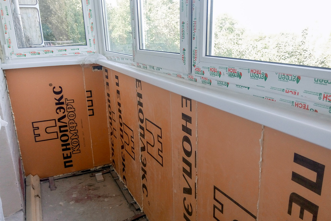 Утепление стен лоджии: теплоизоляция балкона изнутри, выбор нужного материала