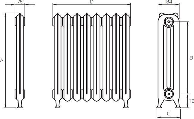 Как рассчитать количество секций биметаллического радиатора