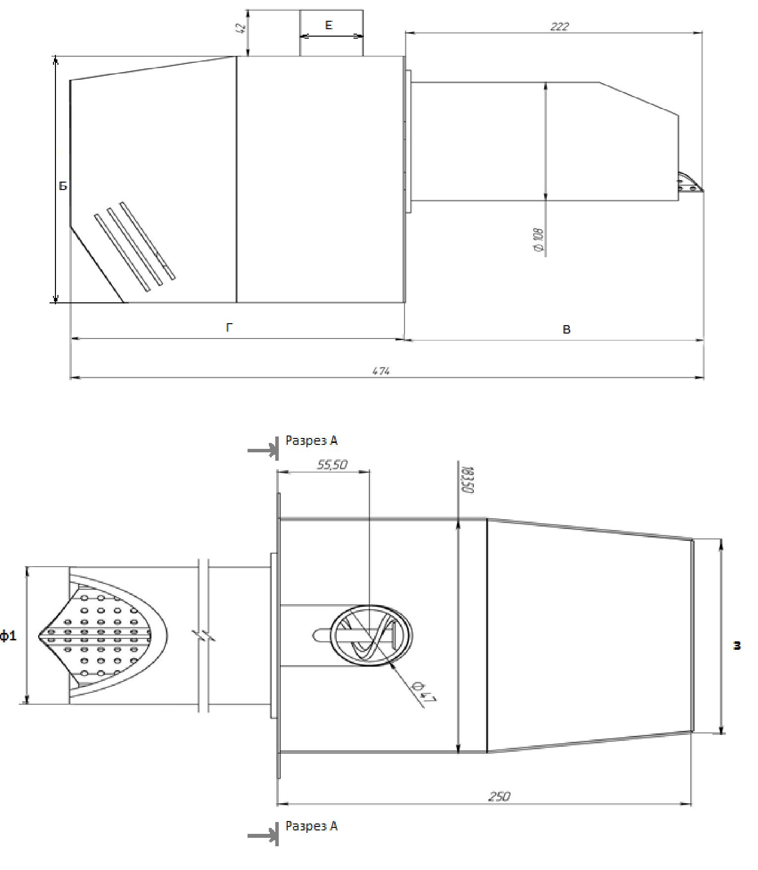 Горелка пеллетная чертежи