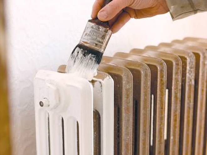 Краска для радиаторов отопления и батарей: эмаль акриловая цветная для старых и расчет