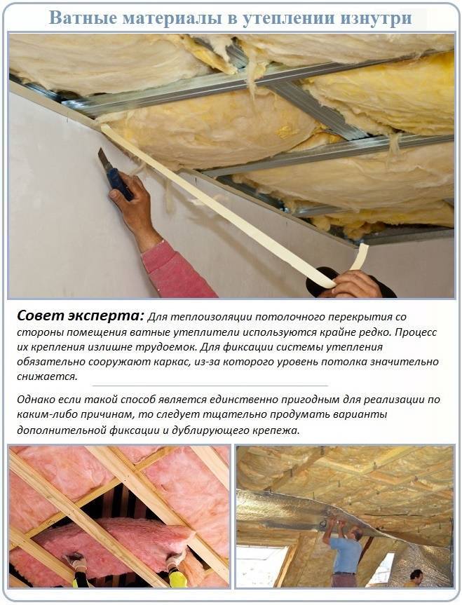 Утепление потолка в частном доме изнутри: чем утеплить внутри помещения, варианты с пенопластом, как выбрать утеплитель для бетонного потолка