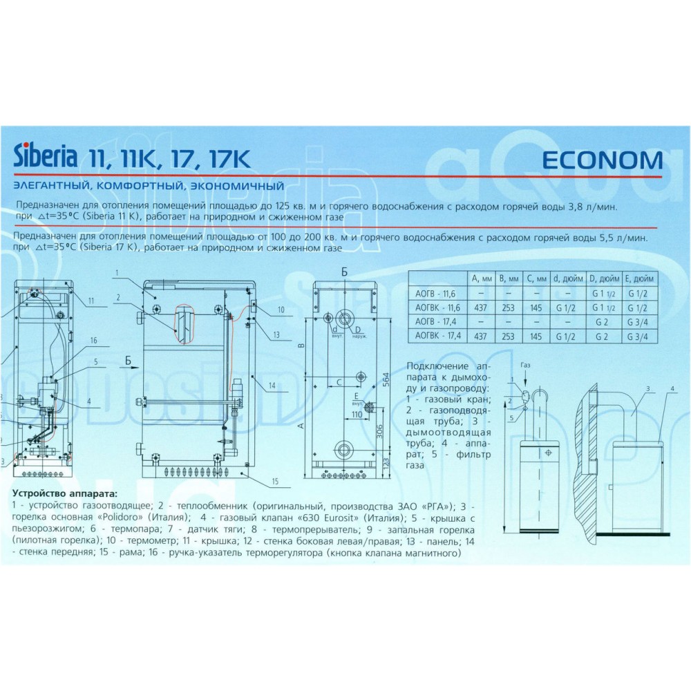 Газовый котел сиберия (siberia): технические характеристики, подключение, устройство