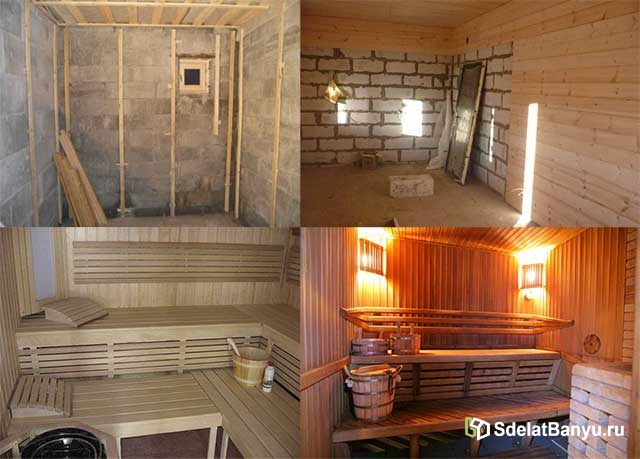 Утепление парилки в бане из газобетона: внутри помещения, устройство парилки, толщина стен бани