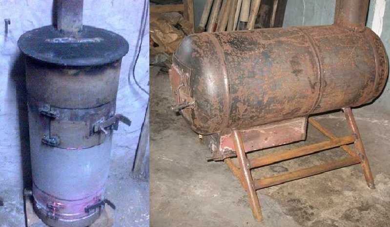 Как сделать печь буржуйку в гараж на дровах и отработке