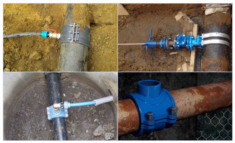 Как произвести врезку в трубу водопровода под давлением