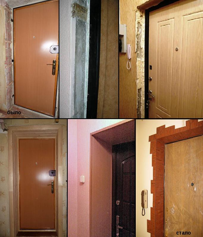 Дверные откосы (58 фото): как сделать отделку дверей своими руками, тонкости монтажа, установка варианта из ламината